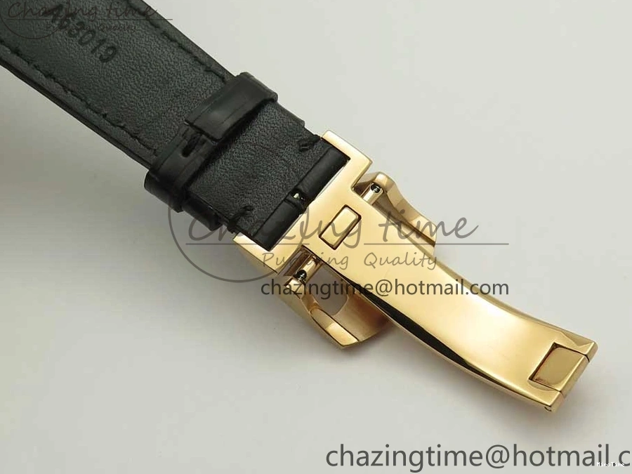 MIROTIME 1220 Portuguese Tourbillon IW5046 RG ZF Best Edition Gray Dial on Black Leather Strap SmoothTexture 7142